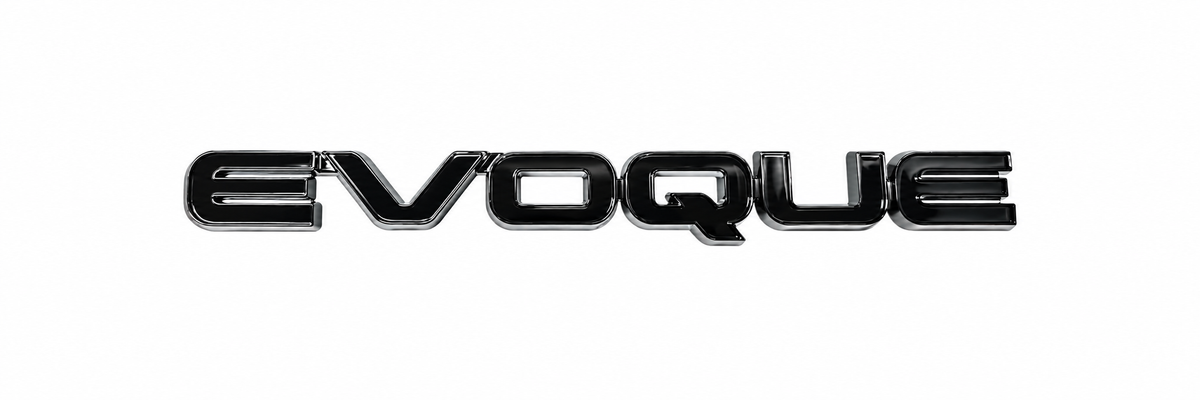 EVOQUE tailgate badge for the Range Rover Evoque
