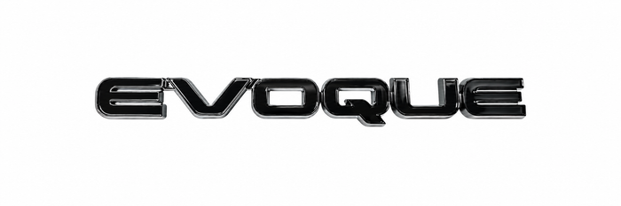 EVOQUE tailgate badge for the Range Rover Evoque