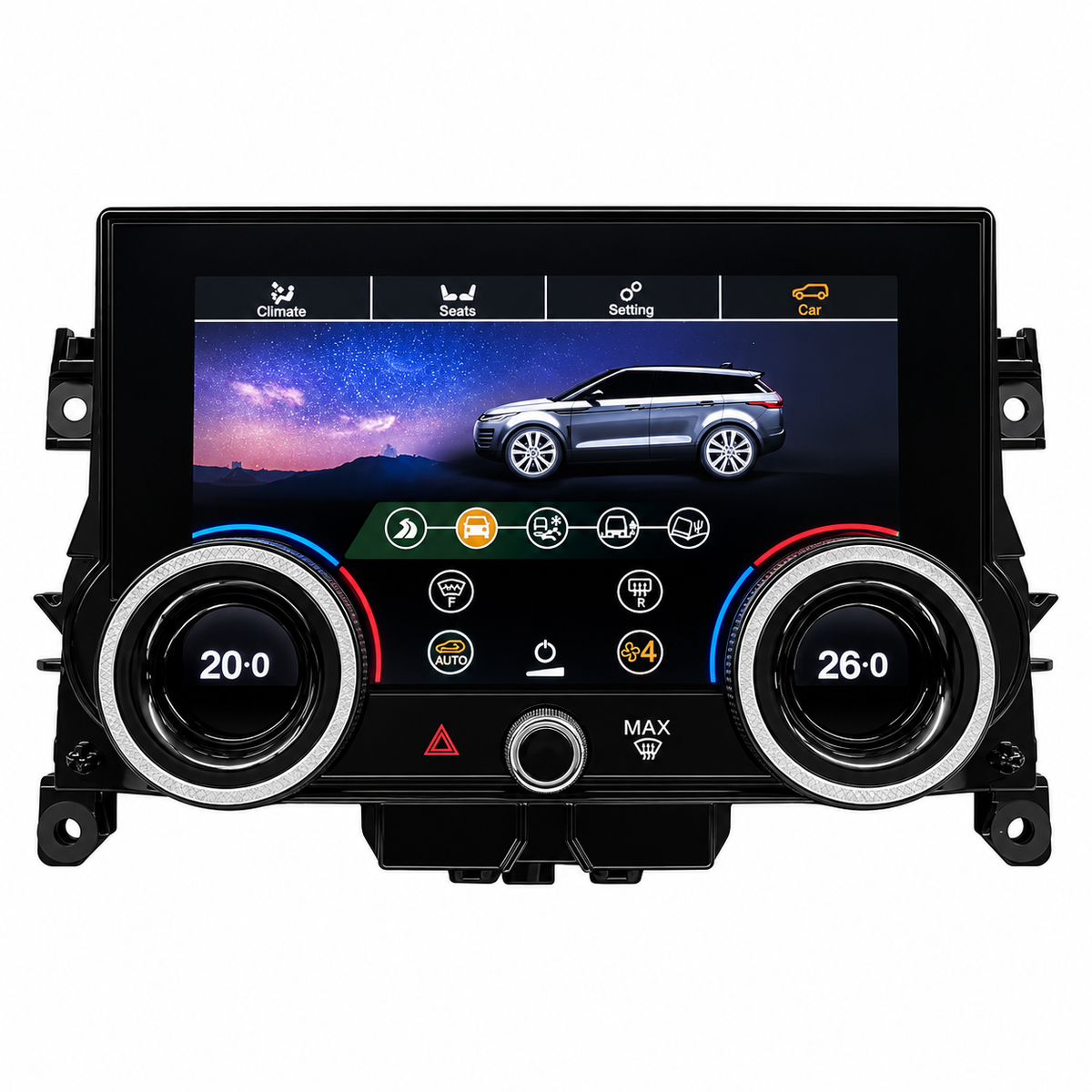 Range Rover Evoque L538 touchscreen climate control panel