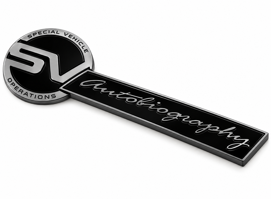 SV Autobiography tailgate badge for the Range Rover Vogue